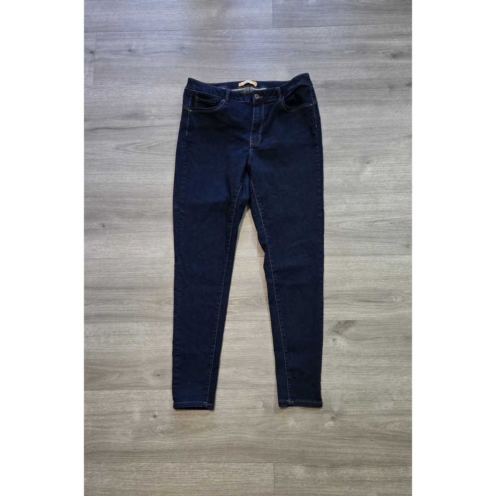 Wax Jean Butt I Love You Skinny Jeans Women's Size 14 Dark Wash Mid Rise